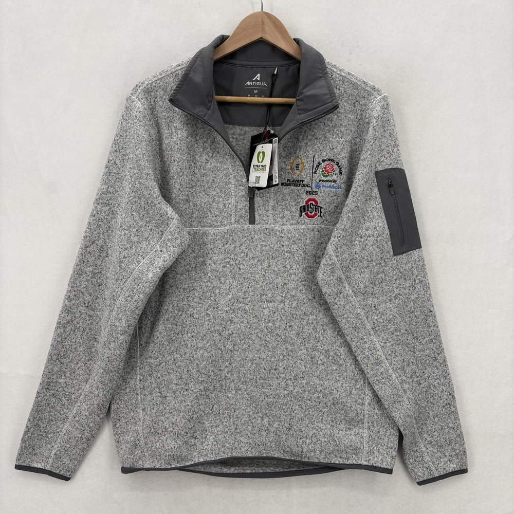 Ohio State Buckeyes Sweater Mens Medium NCAA Football 2025 Rose Bowl Antiqua NWT